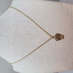 Vintage Gold Tone David Monn Angel Pendant Necklace